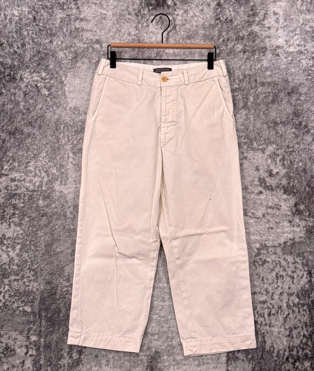 Imogene + Willie Pants 27 Womens Cotton Twill Crop Utility Chino Trouser Relaxed
